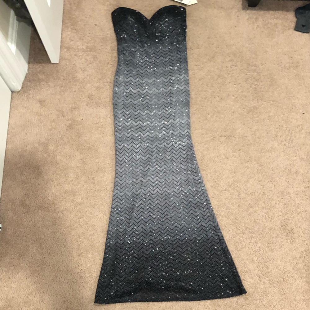 Gray and Silver fit and flare Dress